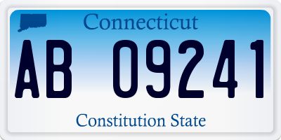 CT license plate AB09241