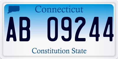 CT license plate AB09244