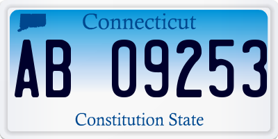 CT license plate AB09253