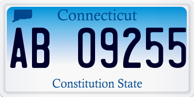 CT license plate AB09255