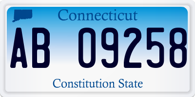 CT license plate AB09258