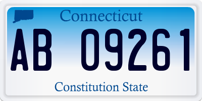 CT license plate AB09261