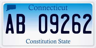 CT license plate AB09262