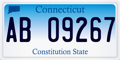 CT license plate AB09267