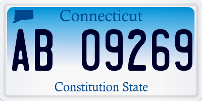 CT license plate AB09269