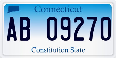 CT license plate AB09270