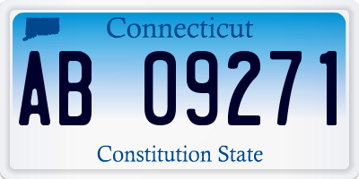 CT license plate AB09271