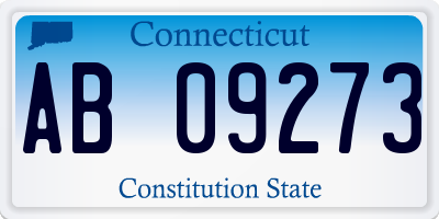 CT license plate AB09273