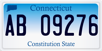 CT license plate AB09276