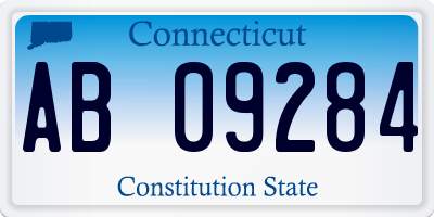 CT license plate AB09284