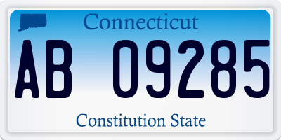 CT license plate AB09285