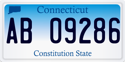 CT license plate AB09286