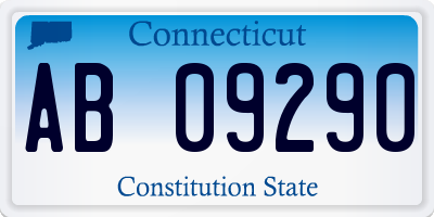 CT license plate AB09290