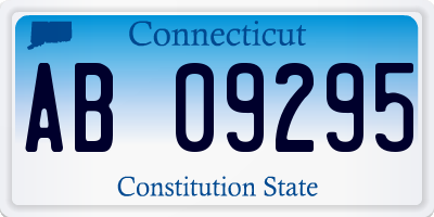 CT license plate AB09295