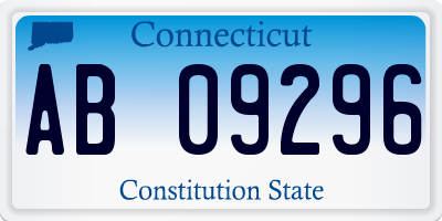 CT license plate AB09296