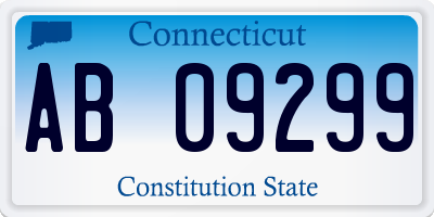 CT license plate AB09299