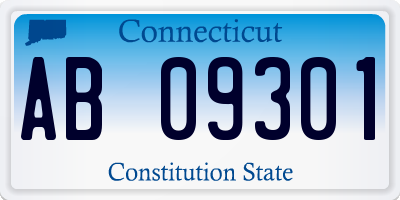 CT license plate AB09301