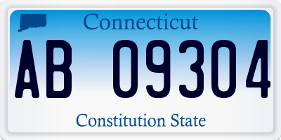 CT license plate AB09304