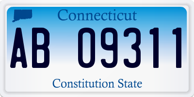 CT license plate AB09311