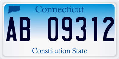 CT license plate AB09312