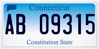 CT license plate AB09315