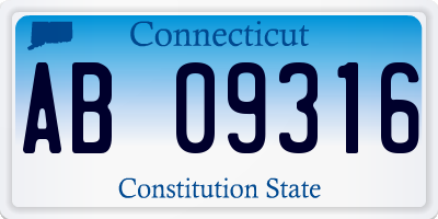 CT license plate AB09316