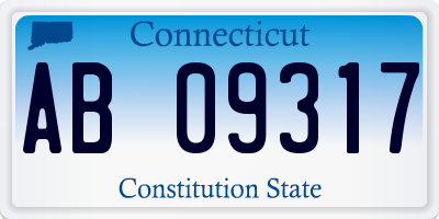 CT license plate AB09317