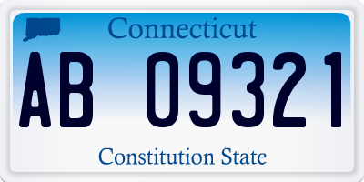 CT license plate AB09321