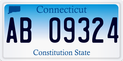 CT license plate AB09324