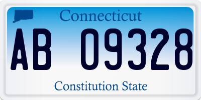 CT license plate AB09328