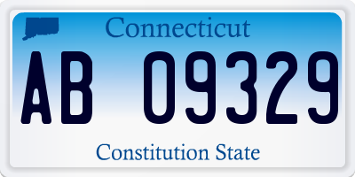 CT license plate AB09329