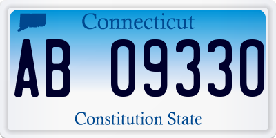 CT license plate AB09330