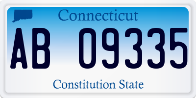 CT license plate AB09335