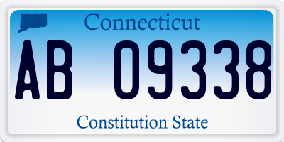 CT license plate AB09338