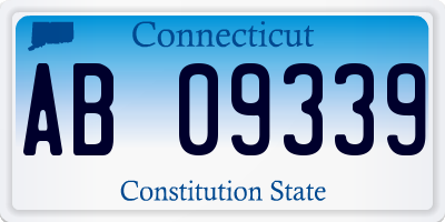 CT license plate AB09339