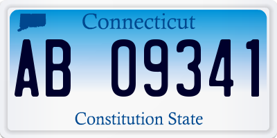 CT license plate AB09341