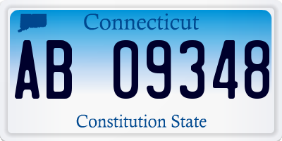 CT license plate AB09348