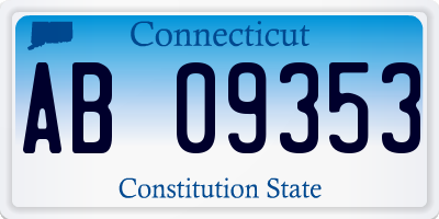 CT license plate AB09353