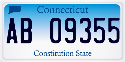 CT license plate AB09355