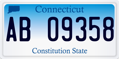 CT license plate AB09358