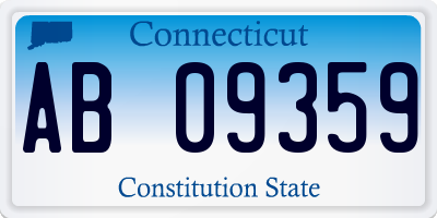 CT license plate AB09359