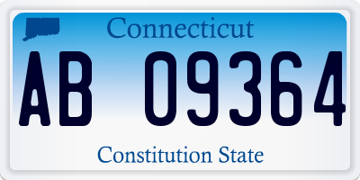 CT license plate AB09364