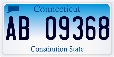 CT license plate AB09368