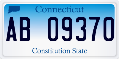 CT license plate AB09370