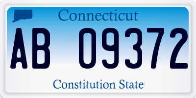 CT license plate AB09372