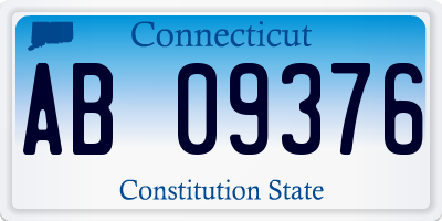 CT license plate AB09376