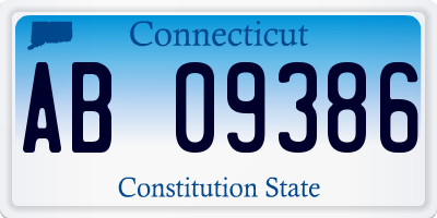 CT license plate AB09386