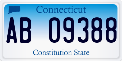 CT license plate AB09388