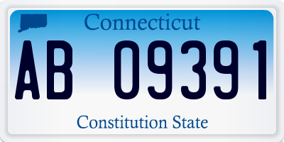 CT license plate AB09391