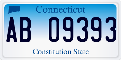 CT license plate AB09393